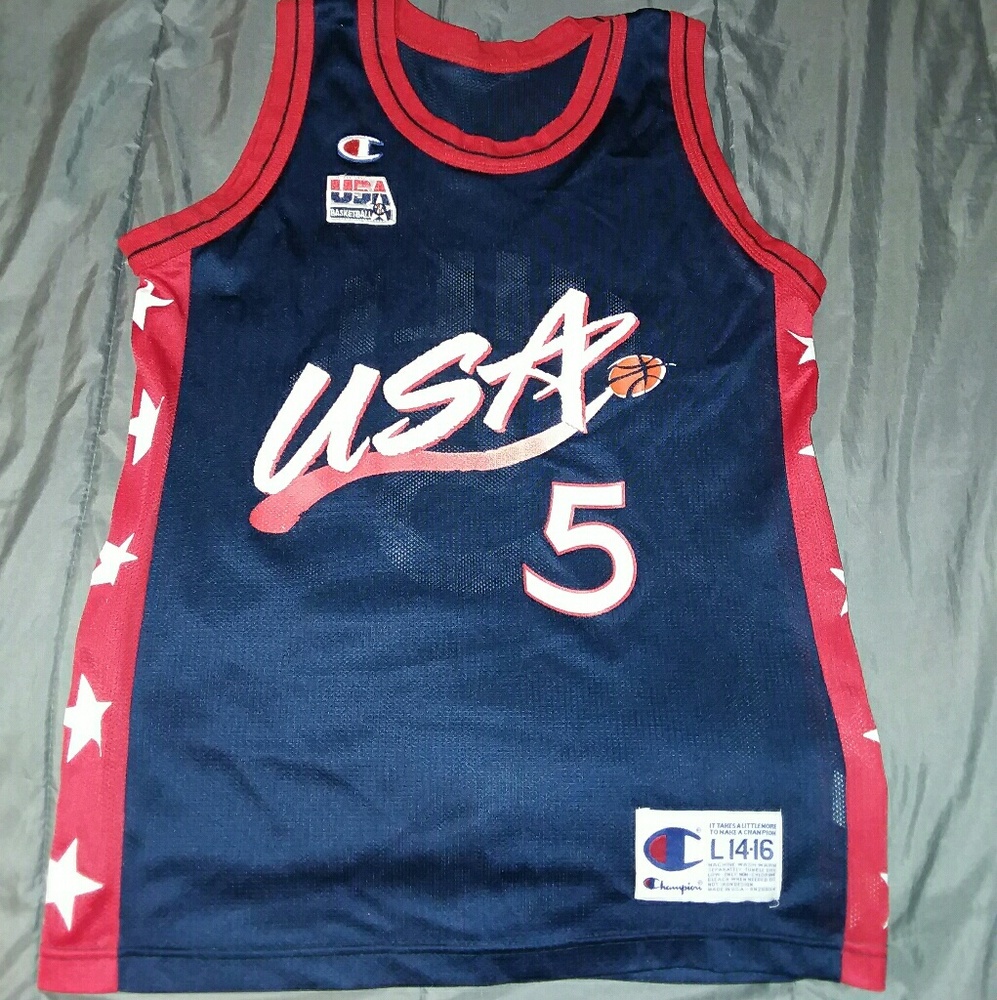 Vintage Champion Grant Hill Team USA Jersey 14-16